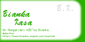 bianka kasa business card